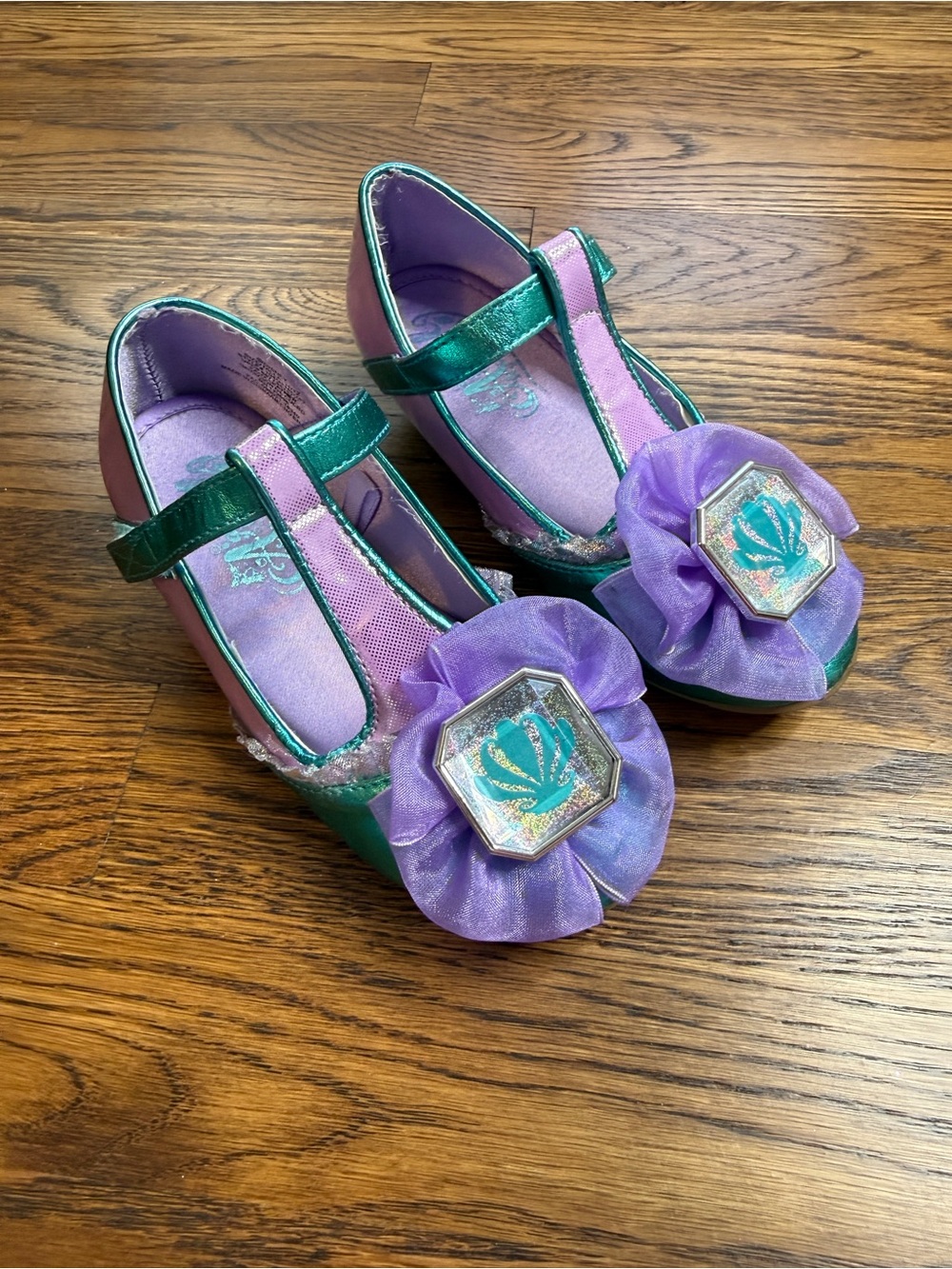 Disney Store Girls Ariel The Little Mermaid Purple & Teal Costume Shoes 11-12